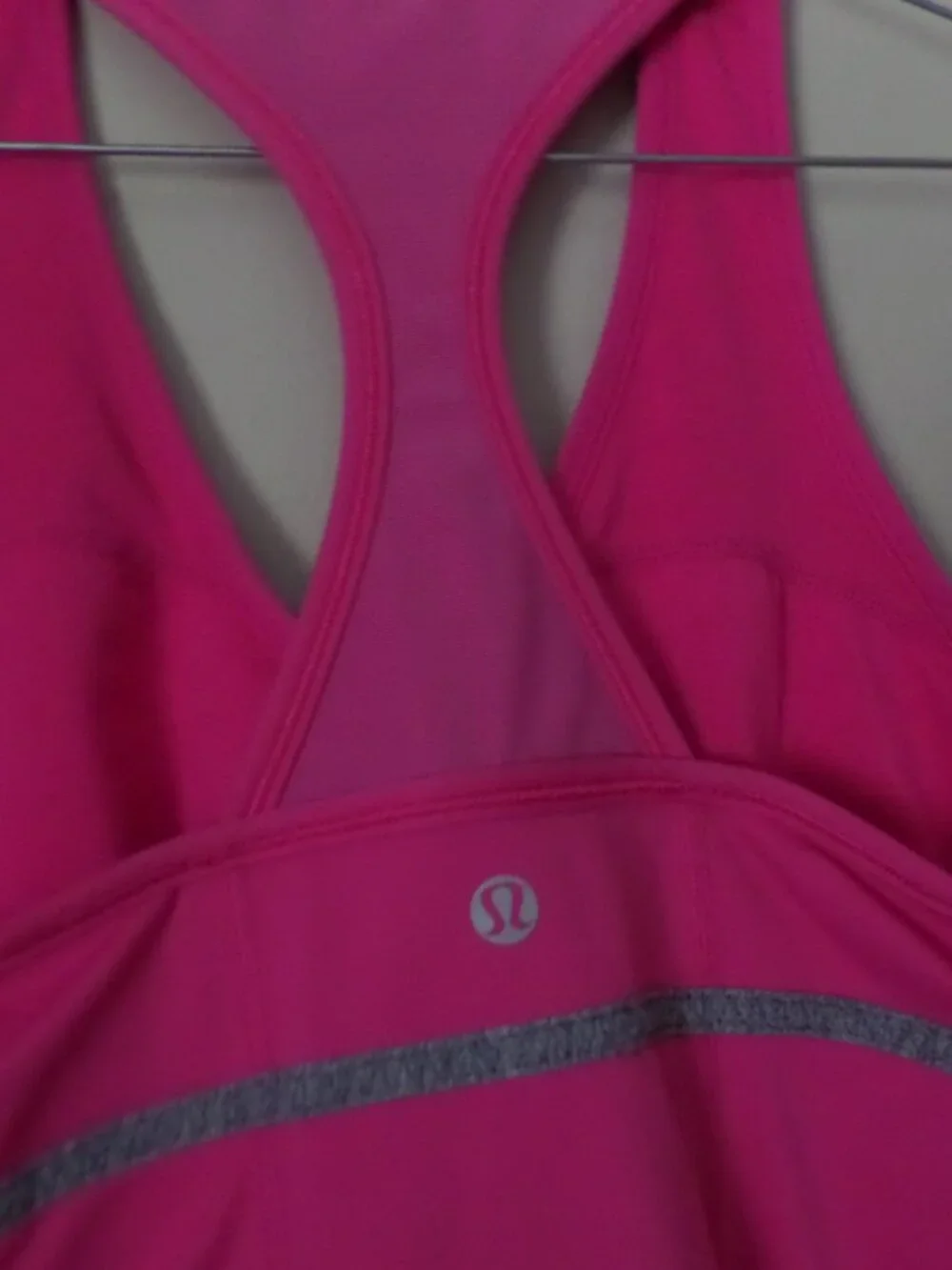 Lululemon Tech Pink/Gray Racerback Tank – Size 8